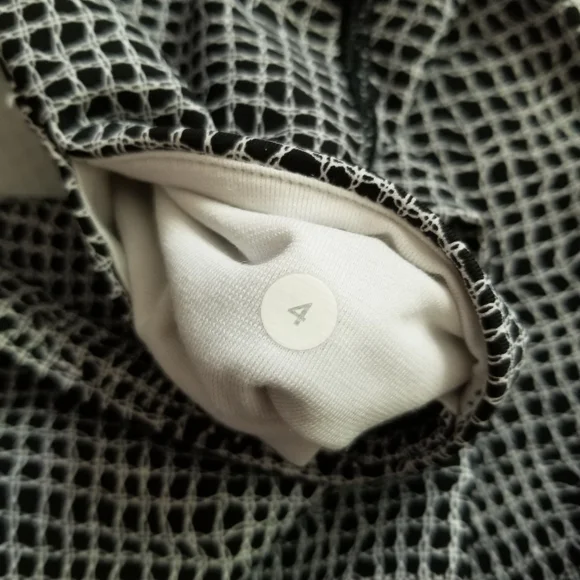 LULULEMON Wunder Under Pant III Fall Net White Black Size 4 - Picture 10 of 16